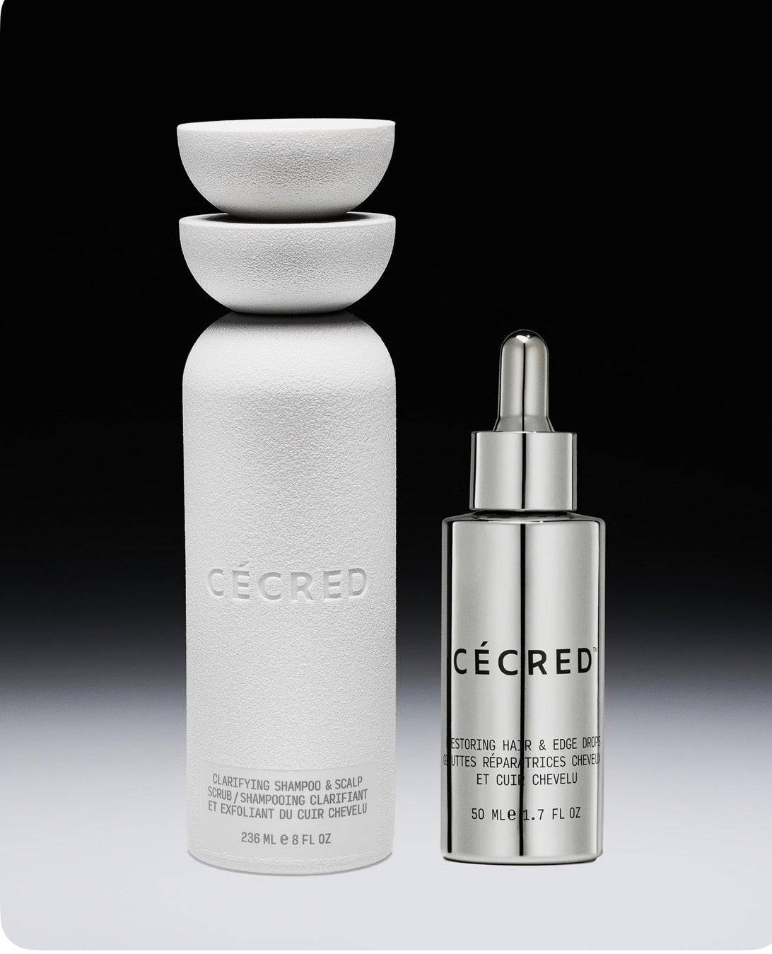 Cécred Clarifying Shampoo & Scalp Scrub + Restoring Hair & Edge Drops Duo - KOKO SALON N SUPPLY